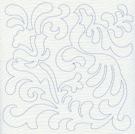 Bird and Flowers Quilting Square 6 (Single Run)