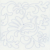 Bird and Flowers Quilting Square 8 (Single Run)