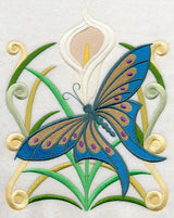 Art Deco Butterfly and Calla Lily