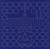 Menorah Sashiko Square - Second Night