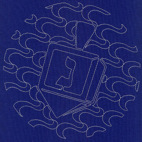Dreidel Sashiko Square - Nun