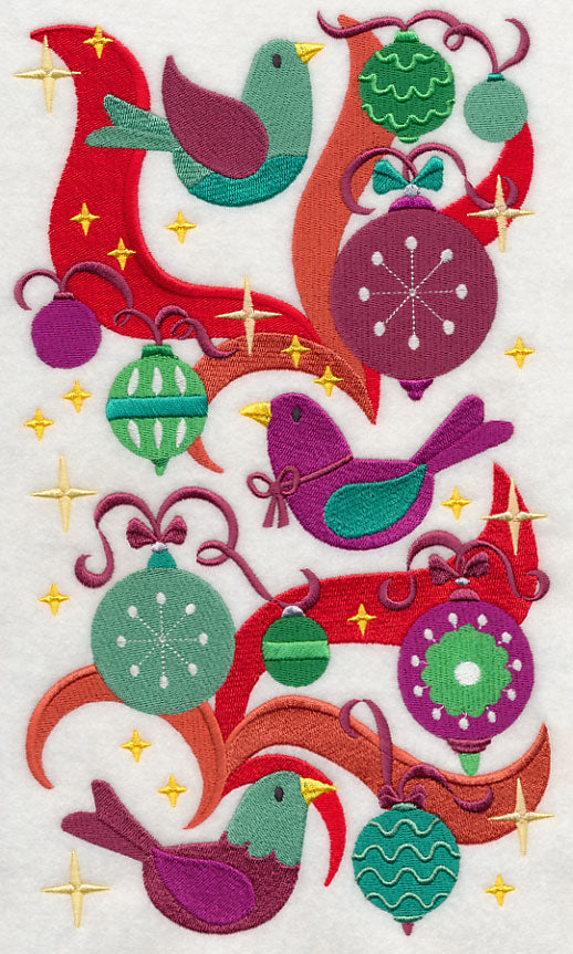 Perched in Ornaments - Christmas Birds Medley