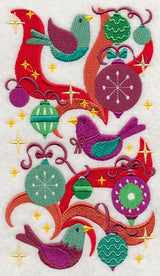 Perched in Ornaments - Christmas Birds Medley