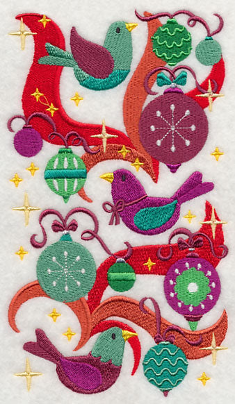 Perched in Ornaments - Christmas Birds Medley