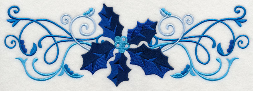Shades of Blue Holly – Embroidery Library