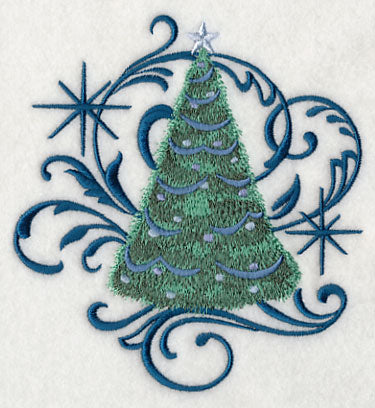 Blue Christmas Tree and Echo