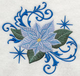 Blue Christmas Poinsettia and Echo