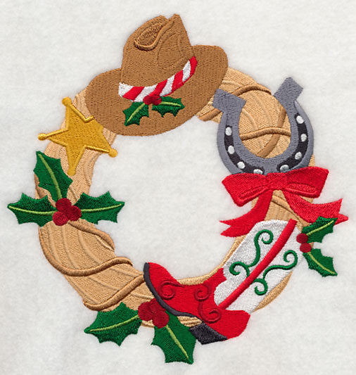 Christmas Cowboy Wreath