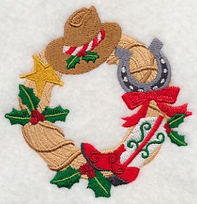 Christmas Cowboy Wreath