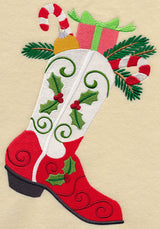 Christmas Cowboy Boot