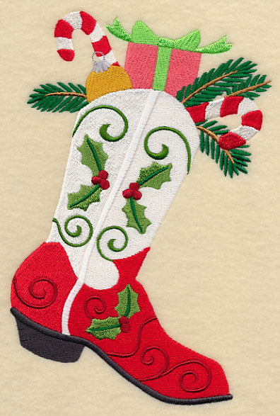 Christmas Cowboy Boot