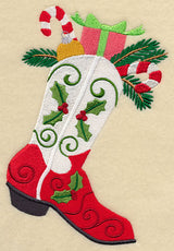 Christmas Cowboy Boot