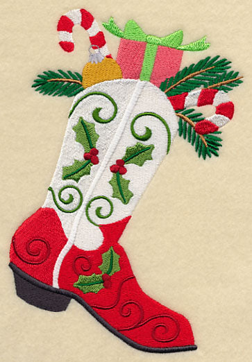 Christmas Cowboy Boot