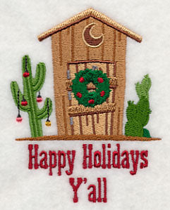 Christmas Cowboy Outhouse