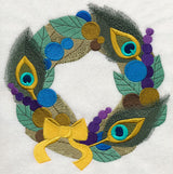Christmas Peacock Wreath