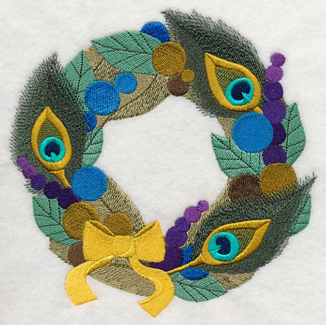 Christmas Peacock Wreath