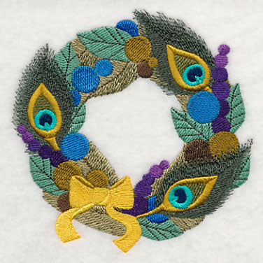 Christmas Peacock Wreath