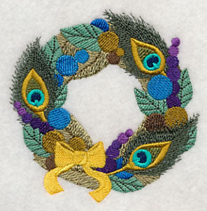 Christmas Peacock Wreath