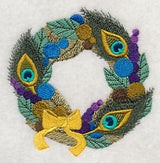Christmas Peacock Wreath