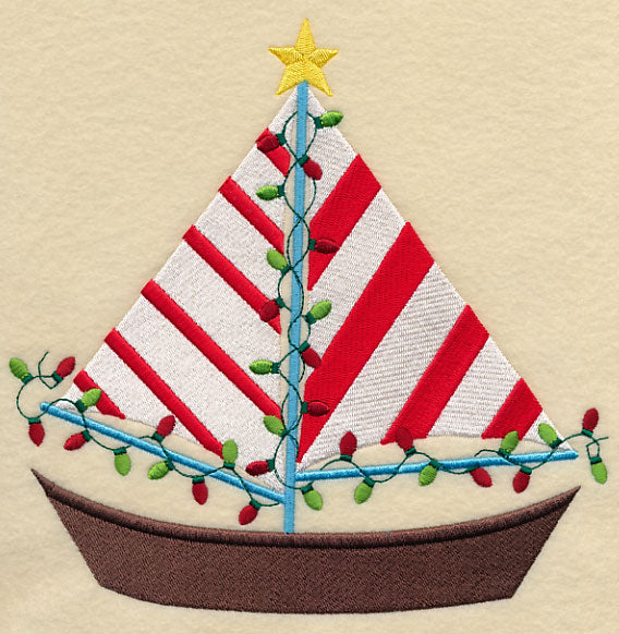 Christmas at the Beach Sailboat