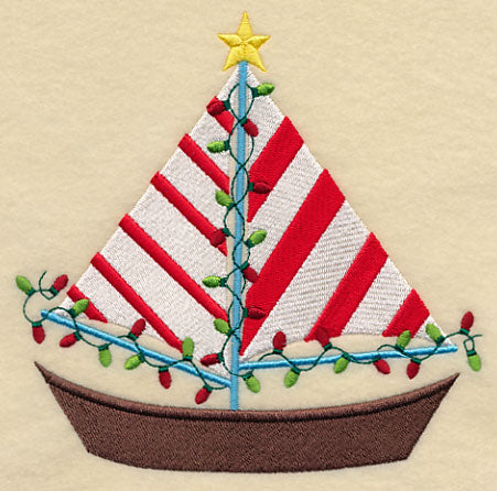 Christmas at the Beach Sailboat