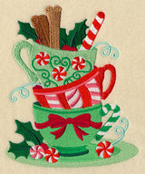 Christmas Teatime Teacup Stack