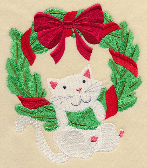 Christmas Kitty Wreath