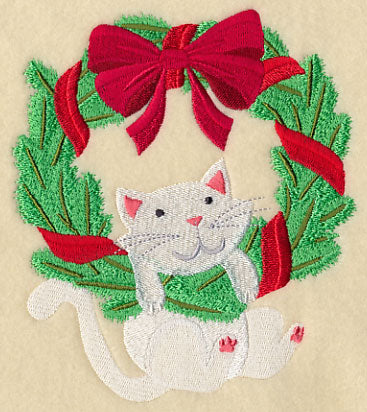 Christmas Kitty Wreath