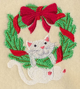 Christmas Kitty Wreath