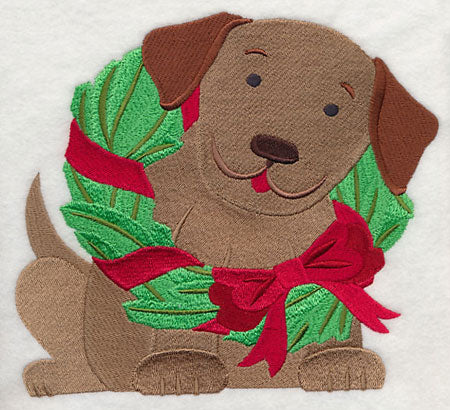 Christmas Puppy Wreath