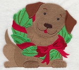 Christmas Puppy Wreath