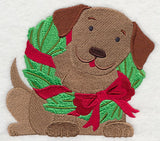 Christmas Puppy Wreath