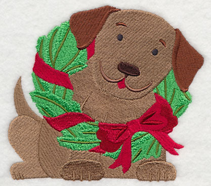 Christmas Puppy Wreath