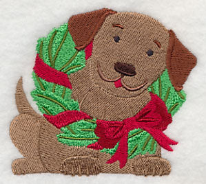 Christmas Puppy Wreath