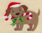Christmas Puppy & Candy Cane