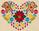 Festive Christmas Heart - Poinsettia