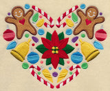 Festive Christmas Heart - Poinsettia