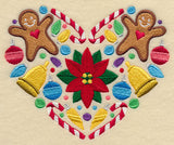 Festive Christmas Heart - Poinsettia