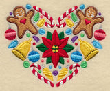 Festive Christmas Heart - Poinsettia