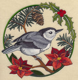 Nuthatch in Christmas Blooms