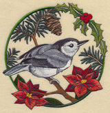Nuthatch in Christmas Blooms
