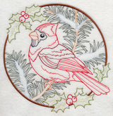 Cardinal in Christmas Blooms - Male (Vintage)