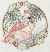 Cardinal in Christmas Blooms - Female (Vintage)