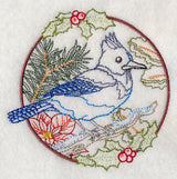 Steller's Jay in Christmas Blooms (Vintage)