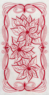 Art Nouveau Poinsettias (Redwork)