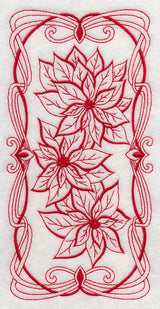 Art Nouveau Poinsettias (Redwork)