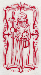 Art Nouveau Santa Claus (Redwork)