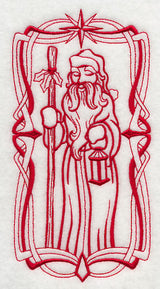 Art Nouveau Santa Claus (Redwork)
