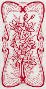 Art Nouveau Star of Bethlehem (Redwork)