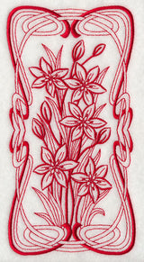 Art Nouveau Star of Bethlehem (Redwork)